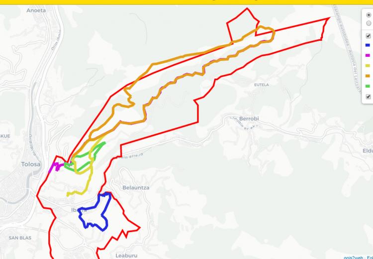 Udalerriko ibilbideen mapa interaktiboa