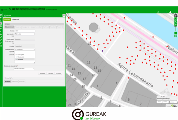GIS municipal para inventario de arbolado y vegetación