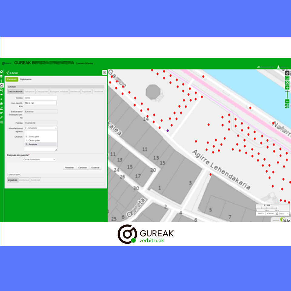 GIS municipal para inventario de arbolado y vegetación